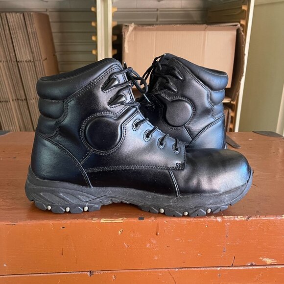 IRON AGE Men's Size 11 W Wide Black Leather Steel Toe Safety Work Boots IA5150 - Picture 7 of 11